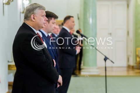  17.04.2018 WARSZAWA PALAC PREZYDENCKI<br />POWOLANIE NOWEGO MINISTRA CYFRYZACJI MARKA ZAGORSKIEGO<br />N/Z MAREK SUSKI PREZYDENT RP ANDRZEJ DUDA <br /> 