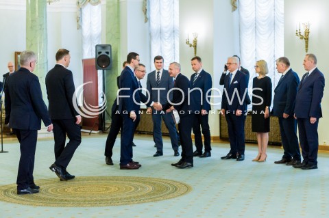  17.04.2018 WARSZAWA PALAC PREZYDENCKI<br />POWOLANIE NOWEGO MINISTRA CYFRYZACJI MARKA ZAGORSKIEGO<br />N/Z PREZYDENT RP ANDRZEJ DUDA?MINISTER CYFRYZACJI MAREK ZAGORSKI RADA MINISTROW MINISTROWIE<br /> 
