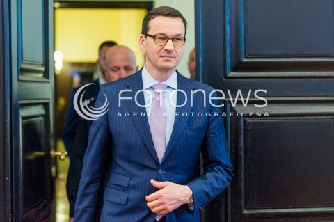  17.04.2018 WARSZAWA <br />KONFERENCJA PREMIERA MATEUSZA MORAWIECKIEGO I MINISTRA JOACHIMA BRUDZINSKIEGO <br />N/Z PREMIER MATEUSZ MORAWIECKI <br /> 