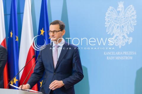  17.04.2018 WARSZAWA <br />KONFERENCJA PREMIERA MATEUSZA MORAWIECKIEGO I MINISTRA JOACHIMA BRUDZINSKIEGO <br />N/Z PREMIER MATEUSZ MORAWIECKI <br /> 