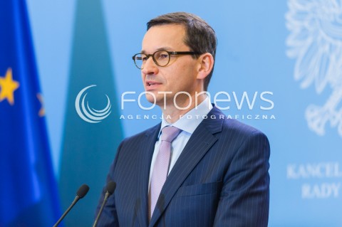  17.04.2018 WARSZAWA <br />KONFERENCJA PREMIERA MATEUSZA MORAWIECKIEGO I MINISTRA JOACHIMA BRUDZINSKIEGO <br />N/Z PREMIER MATEUSZ MORAWIECKI <br /> 