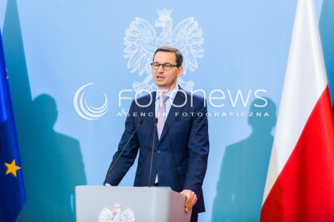  17.04.2018 WARSZAWA <br />KONFERENCJA PREMIERA MATEUSZA MORAWIECKIEGO I MINISTRA JOACHIMA BRUDZINSKIEGO <br />N/Z PREMIER MATEUSZ MORAWIECKI <br /> 