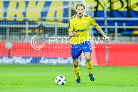  17.04.2018 GDYNIA <br />PILKA NOZNA - PUCHAR POLSKI PZPN<br />POLFINAL MECZ DRUGI<br />MECZ ARKA GDYNIA - KORONA KIELCE<br />N/Z FREDERIK HELSTRUP SYLWETKA<br /> 