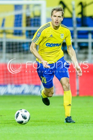  17.04.2018 GDYNIA <br />PILKA NOZNA - PUCHAR POLSKI PZPN<br />POLFINAL MECZ DRUGI<br />MECZ ARKA GDYNIA - KORONA KIELCE<br />N/Z FREDERIK HELSTRUP SYLWETKA<br /> 