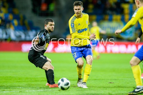  17.04.2018 GDYNIA <br />PILKA NOZNA - PUCHAR POLSKI PZPN<br />POLFINAL MECZ DRUGI<br />MECZ ARKA GDYNIA - KORONA KIELCE<br />N/Z NABIL AANKOUR MACIEJ JANKOWSKI<br /> 