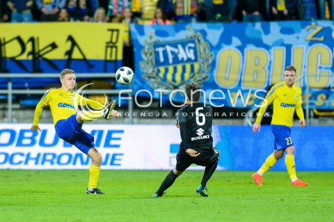  17.04.2018 GDYNIA <br />PILKA NOZNA - PUCHAR POLSKI PZPN<br />POLFINAL MECZ DRUGI<br />MECZ ARKA GDYNIA - KORONA KIELCE<br />N/Z MATEUSZ SZWOCH GORAN CVIJANOVIC MARCIN WARCHOLAK<br /> 