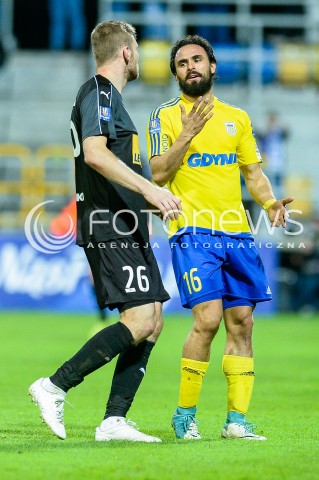  17.04.2018 GDYNIA <br />PILKA NOZNA - PUCHAR POLSKI PZPN<br />POLFINAL MECZ DRUGI<br />MECZ ARKA GDYNIA - KORONA KIELCE<br />N/Z BARTOSZ RYMANIAK ENRIQUE ESQUEDA EMOCJE<br /> 