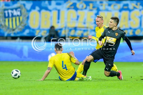  17.04.2018 GDYNIA <br />PILKA NOZNA - PUCHAR POLSKI PZPN<br />POLFINAL MECZ DRUGI<br />MECZ ARKA GDYNIA - KORONA KIELCE<br />N/Z DAWID SOLDECKI ADAM MARCINIAK MATEUSZ MOZDZEN<br /> 