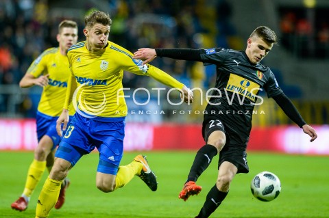  17.04.2018 GDYNIA <br />PILKA NOZNA - PUCHAR POLSKI PZPN<br />POLFINAL MECZ DRUGI<br />MECZ ARKA GDYNIA - KORONA KIELCE<br />N/Z DAMIAN ZBOZIEN IVAN JUKIC<br /> 