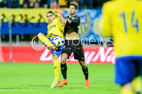  17.04.2018 GDYNIA <br />PILKA NOZNA - PUCHAR POLSKI PZPN<br />POLFINAL MECZ DRUGI<br />MECZ ARKA GDYNIA - KORONA KIELCE<br />N/Z RUBEN JURADO AKOS KECSKES<br /> 