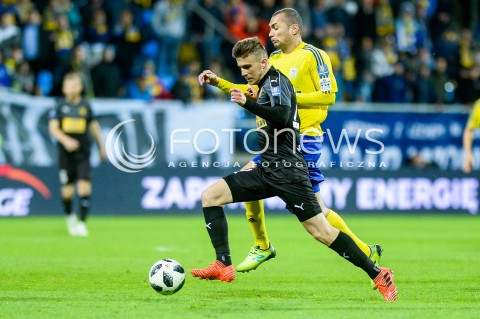  17.04.2018 GDYNIA <br />PILKA NOZNA - PUCHAR POLSKI PZPN<br />POLFINAL MECZ DRUGI<br />MECZ ARKA GDYNIA - KORONA KIELCE<br />N/Z IVAN JUKIC MARCUS DA SILVA<br /> 