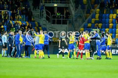  17.04.2018 GDYNIA <br />PILKA NOZNA - PUCHAR POLSKI PZPN<br />POLFINAL MECZ DRUGI<br />MECZ ARKA GDYNIA - KORONA KIELCE<br />N/Z ARKA GDYNIA RADOSC ZWYCIESTWO FINAL EMOCJE<br /> 