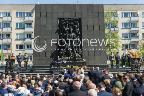  19.04.2018 WARSZWA<br />75 ROCZNICA WYBUCHU POWSTANIA W GETCIE WARSZAWSKIM<br />N/Z PREZYDENT RP ANDRZEJ DUDA <br /> 