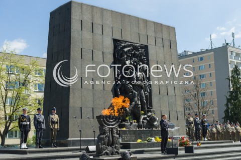 19.04.2018 WARSZWA<br />75 ROCZNICA WYBUCHU POWSTANIA W GETCIE WARSZAWSKIM<br />N/Z PREZYDENT RP ANDRZEJ DUDA <br /> 