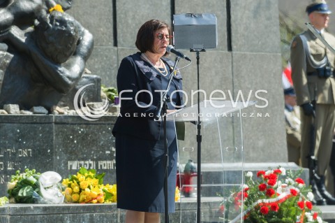  19.04.2018 WARSZWA<br />75 ROCZNICA WYBUCHU POWSTANIA W GETCIE WARSZAWSKIM<br />N/Z AMBASADOR IZREALA ANNA AZARI<br /> 