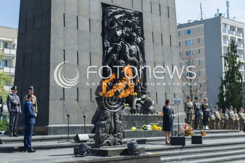  19.04.2018 WARSZWA<br />75 ROCZNICA WYBUCHU POWSTANIA W GETCIE WARSZAWSKIM<br />N/Z AMBASADOR IZREALA ANNA AZARI<br /> 