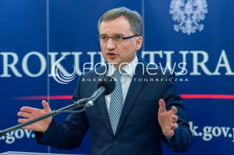 Konferencja prokuratora generalnego Zbigniewa Ziobro w Warszawie
