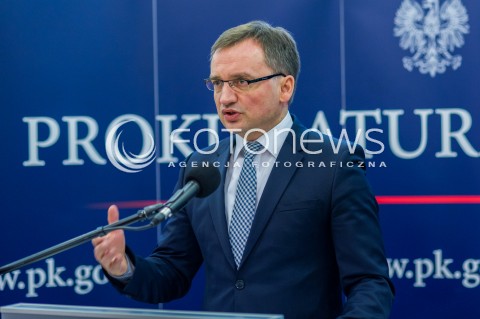  20.04.2018 WARSZAWA PROKURATURA GENERALNA<br />KONFERENCJA PRASOWA PROKURATORA GENERALNEGO<br />N/Z PROKURATOR GENERALNY ZBIGNIEW ZIOBRO<br /> 