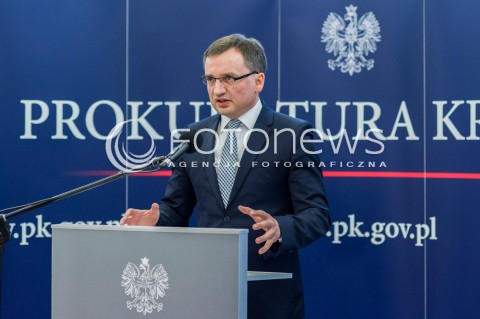  20.04.2018 WARSZAWA PROKURATURA GENERALNA<br />KONFERENCJA PRASOWA PROKURATORA GENERALNEGO<br />N/Z PROKURATOR GENERALNY ZBIGNIEW ZIOBRO<br /> 