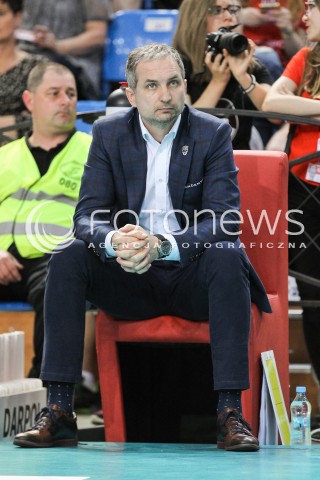  21.04.2018 RZESZOW<br />SIATKOWKA PLUSLIGA 2017/2018 MEN VOLLEYBALL POLAND POLISH PLUS LIGA LEAGUE SEASON 2017/2018<br />FAZA PLAY-OFF - CWIERCFINAL - 2. MECZ<br />MECZ ASSECO RESOVIA RZESZOW - INDYKPOL AZS OLSZTYN <br />N/Z ANDRZEJ KOWAL - I TRENER ( HEAD COACH ) SYLWETKA <br /> 