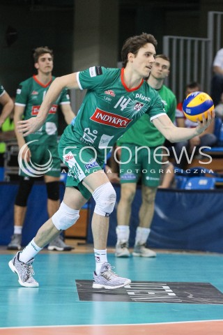  21.04.2018 RZESZOW<br />SIATKOWKA PLUSLIGA 2017/2018 MEN VOLLEYBALL POLAND POLISH PLUS LIGA LEAGUE SEASON 2017/2018<br />FAZA PLAY-OFF - CWIERCFINAL - 2. MECZ<br />MECZ ASSECO RESOVIA RZESZOW - INDYKPOL AZS OLSZTYN <br />N/Z TOMAS ROUSSEAUX SYLWETKA <br /> 