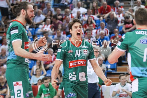  21.04.2018 RZESZOW<br />SIATKOWKA PLUSLIGA 2017/2018 MEN VOLLEYBALL POLAND POLISH PLUS LIGA LEAGUE SEASON 2017/2018<br />FAZA PLAY-OFF - CWIERCFINAL - 2. MECZ<br />MECZ ASSECO RESOVIA RZESZOW - INDYKPOL AZS OLSZTYN <br />N/Z TOMAS ROUSSEAUX RADOSC EMOCJE SYLWETKA <br /> 