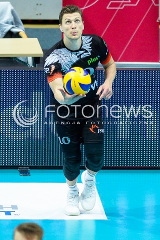  21.04.2018 GDYNIA<br />SIATKOWKA - PLAY OFF<br />PLUS LIGA SEZON 2017/2018<br />MECZ TREFL GDANSK - JASTRZEBSKI WEGIEL<br />N/Z LUKAS KAMPA SYLWETKA<br /> 