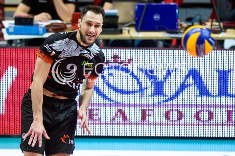  21.04.2018 GDYNIA<br />SIATKOWKA - PLAY OFF<br />PLUS LIGA SEZON 2017/2018<br />MECZ TREFL GDANSK - JASTRZEBSKI WEGIEL<br />N/Z JASON DE ROCCO PORTRET<br /> 