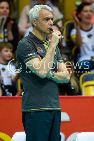 21.04.2018 GDYNIA<br />SIATKOWKA - PLAY OFF<br />PLUS LIGA SEZON 2017/2018<br />MECZ TREFL GDANSK - JASTRZEBSKI WEGIEL<br />N/Z TRENER ANDREA ANASTASI PORTRET SYLWETKA<br /> 