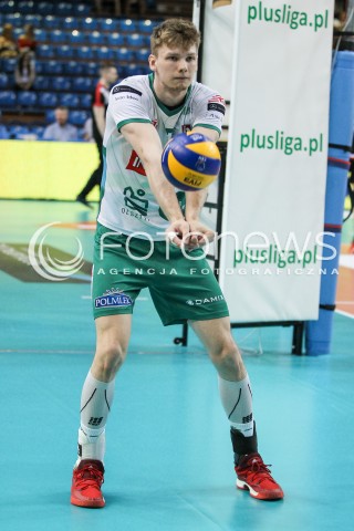  22.04.2018 RZESZOW<br />SIATKOWKA PLUSLIGA 2017/2018 MEN VOLLEYBALL POLAND POLISH PLUS LIGA LEAGUE SEASON 2017/2018<br />FAZA PLAY-OFF - CWIERCFINAL - 3. MECZ<br />MECZ ASSECO RESOVIA RZESZOW - INDYKPOL AZS OLSZTYN <br />N/Z JAKUB KOCHANOWSKI SYLWETKA <br /> 