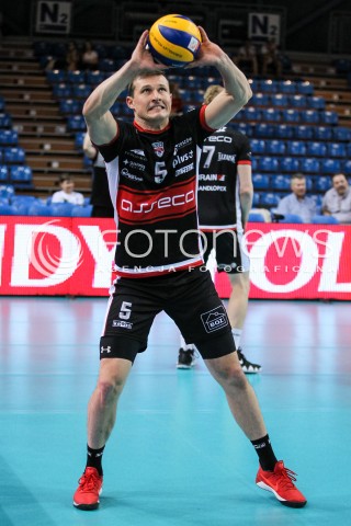  22.04.2018 RZESZOW<br />SIATKOWKA PLUSLIGA 2017/2018 MEN VOLLEYBALL POLAND POLISH PLUS LIGA LEAGUE SEASON 2017/2018<br />FAZA PLAY-OFF - CWIERCFINAL - 3. MECZ<br />MECZ ASSECO RESOVIA RZESZOW - INDYKPOL AZS OLSZTYN <br />N/Z LUKAS TICHACEK SYLWETKA <br /> 