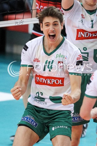 22.04.2018 RZESZOW<br />SIATKOWKA PLUSLIGA 2017/2018 MEN VOLLEYBALL POLAND POLISH PLUS LIGA LEAGUE SEASON 2017/2018<br />FAZA PLAY-OFF - CWIERCFINAL - 3. MECZ<br />MECZ ASSECO RESOVIA RZESZOW - INDYKPOL AZS OLSZTYN <br />N/Z TOMAS ROUSSEAUX RADOSC EMOCJE SYLWETKA <br /> 