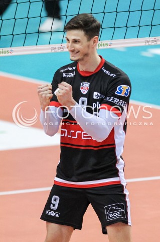  22.04.2018 RZESZOW<br />SIATKOWKA PLUSLIGA 2017/2018 MEN VOLLEYBALL POLAND POLISH PLUS LIGA LEAGUE SEASON 2017/2018<br />FAZA PLAY-OFF - CWIERCFINAL - 3. MECZ<br />MECZ ASSECO RESOVIA RZESZOW - INDYKPOL AZS OLSZTYN <br />N/Z THIBAULT ROSSARD RADOSC EMOCJE SYLWETKA <br /> 