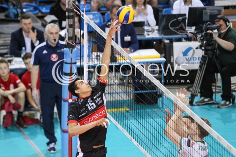  22.04.2018 RZESZOW<br />SIATKOWKA PLUSLIGA 2017/2018 MEN VOLLEYBALL POLAND POLISH PLUS LIGA LEAGUE SEASON 2017/2018<br />FAZA PLAY-OFF - CWIERCFINAL - 3. MECZ<br />MECZ ASSECO RESOVIA RZESZOW - INDYKPOL AZS OLSZTYN <br />N/Z BARTHELEMY CHINENYEZE <br /> 