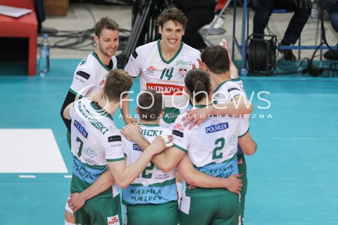  22.04.2018 RZESZOW<br />SIATKOWKA PLUSLIGA 2017/2018 MEN VOLLEYBALL POLAND POLISH PLUS LIGA LEAGUE SEASON 2017/2018<br />FAZA PLAY-OFF - CWIERCFINAL - 3. MECZ<br />MECZ ASSECO RESOVIA RZESZOW - INDYKPOL AZS OLSZTYN <br />N/Z TOMAS ROUSSEAUX ROBBERT ANDRINGA RADOSC EMOCJE <br /> 