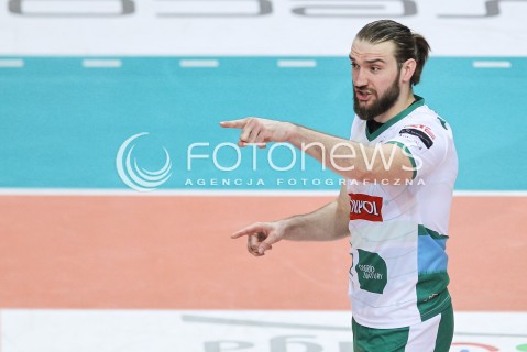  22.04.2018 RZESZOW<br />SIATKOWKA PLUSLIGA 2017/2018 MEN VOLLEYBALL POLAND POLISH PLUS LIGA LEAGUE SEASON 2017/2018<br />FAZA PLAY-OFF - CWIERCFINAL - 3. MECZ<br />MECZ ASSECO RESOVIA RZESZOW - INDYKPOL AZS OLSZTYN <br />N/Z JAN HADRAVA SYLWETKA RADOSC EMOCJE <br /> 