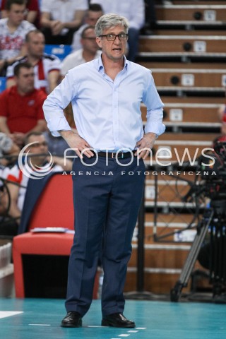  22.04.2018 RZESZOW<br />SIATKOWKA PLUSLIGA 2017/2018 MEN VOLLEYBALL POLAND POLISH PLUS LIGA LEAGUE SEASON 2017/2018<br />FAZA PLAY-OFF - CWIERCFINAL - 3. MECZ<br />MECZ ASSECO RESOVIA RZESZOW - INDYKPOL AZS OLSZTYN <br />N/Z ROBERTO SANTILLI - I TRENER ( HEAD COACH ) SYLWETKA <br /> 