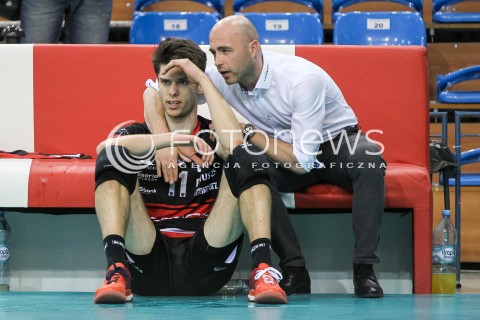  22.04.2018 RZESZOW<br />SIATKOWKA PLUSLIGA 2017/2018 MEN VOLLEYBALL POLAND POLISH PLUS LIGA LEAGUE SEASON 2017/2018<br />FAZA PLAY-OFF - CWIERCFINAL - 3. MECZ<br />MECZ ASSECO RESOVIA RZESZOW - INDYKPOL AZS OLSZTYN <br />N/Z SMUTEK PORAZKA PRZEGRANA ZLOSC EMOCJE  ALEKSANDER SLIWKA BARTOSZ GORSKI ( PREZES ASSECO RESOVII )<br /> 