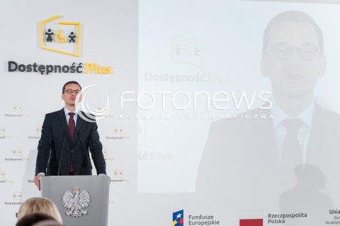  23.04.2018 WARSZAWA<br />KONFERENCJA PROGRAM DOSTEPNOSC PLUS 2018-2025<br />N/Z PREMIER MATEUSZ MORAWIECKI<br /> 