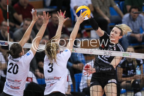  23.04.2018 RZESZOW <br />SIATKOWKA LIGA SIATKOWKI KOBIET LSK 2017/2018 WOMEN VOLLEYBALL POLAND POLISH LEAGUE <br />FAZA PLAYOFF - POLFINAL - 3. MECZ<br />MECZ DEVELOPRES SKYRES RZESZOW - LKS COMMERCECON LODZ <br />N/Z IZABELA KOWALINSKA <br /> 