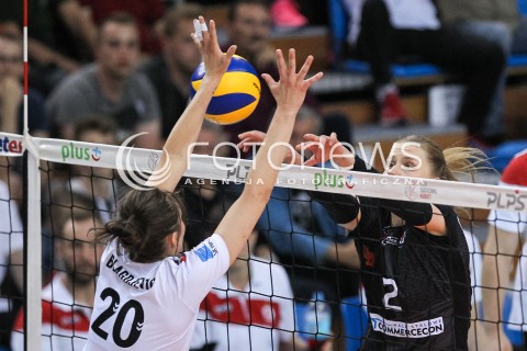  23.04.2018 RZESZOW <br />SIATKOWKA LIGA SIATKOWKI KOBIET LSK 2017/2018 WOMEN VOLLEYBALL POLAND POLISH LEAGUE <br />FAZA PLAYOFF - POLFINAL - 3. MECZ<br />MECZ DEVELOPRES SKYRES RZESZOW - LKS COMMERCECON LODZ <br />N/Z EWA KWIATKOWSKA <br /> 