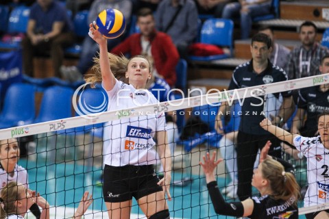  23.04.2018 RZESZOW <br />SIATKOWKA LIGA SIATKOWKI KOBIET LSK 2017/2018 WOMEN VOLLEYBALL POLAND POLISH LEAGUE <br />FAZA PLAYOFF - POLFINAL - 3. MECZ<br />MECZ DEVELOPRES SKYRES RZESZOW - LKS COMMERCECON LODZ <br />N/Z MONIKA PTAK <br /> 