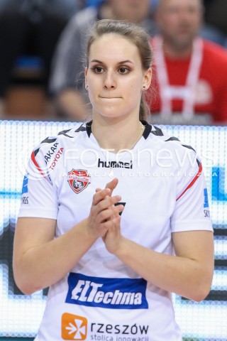  23.04.2018 RZESZOW <br />SIATKOWKA LIGA SIATKOWKI KOBIET LSK 2017/2018 WOMEN VOLLEYBALL POLAND POLISH LEAGUE <br />FAZA PLAYOFF - POLFINAL - 3. MECZ<br />MECZ DEVELOPRES SKYRES RZESZOW - LKS COMMERCECON LODZ <br />N/Z EWA ZAK GLOWKA PORTRET SYLWETKA <br /> 