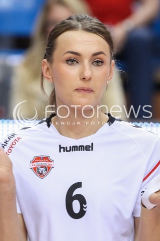  23.04.2018 RZESZOW <br />SIATKOWKA LIGA SIATKOWKI KOBIET LSK 2017/2018 WOMEN VOLLEYBALL POLAND POLISH LEAGUE <br />FAZA PLAYOFF - POLFINAL - 3. MECZ<br />MECZ DEVELOPRES SKYRES RZESZOW - LKS COMMERCECON LODZ <br />N/Z KATARZYNA ZABINSKA GLOWKA PORTRET SYLWETKA <br /> 