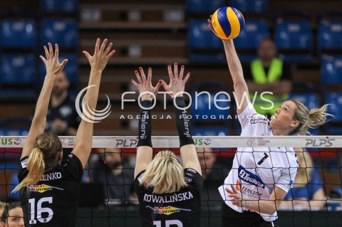  23.04.2018 RZESZOW <br />SIATKOWKA LIGA SIATKOWKI KOBIET LSK 2017/2018 WOMEN VOLLEYBALL POLAND POLISH LEAGUE <br />FAZA PLAYOFF - POLFINAL - 3. MECZ<br />MECZ DEVELOPRES SKYRES RZESZOW - LKS COMMERCECON LODZ <br />N/Z HELENE ROUSSEAUX <br /> 
