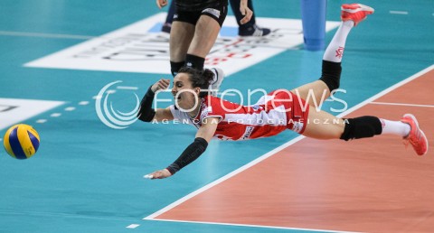  23.04.2018 RZESZOW <br />SIATKOWKA LIGA SIATKOWKI KOBIET LSK 2017/2018 WOMEN VOLLEYBALL POLAND POLISH LEAGUE <br />FAZA PLAYOFF - POLFINAL - 3. MECZ<br />MECZ DEVELOPRES SKYRES RZESZOW - LKS COMMERCECON LODZ <br />N/Z KRYSTYNA STRASZ SYLWETKA <br /> 