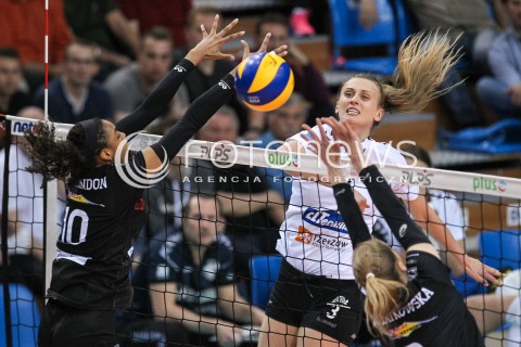  23.04.2018 RZESZOW <br />SIATKOWKA LIGA SIATKOWKI KOBIET LSK 2017/2018 WOMEN VOLLEYBALL POLAND POLISH LEAGUE <br />FAZA PLAYOFF - POLFINAL - 3. MECZ<br />MECZ DEVELOPRES SKYRES RZESZOW - LKS COMMERCECON LODZ <br />N/Z MONIKA PTAK <br /> 