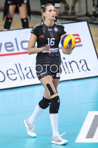  23.04.2018 RZESZOW <br />SIATKOWKA LIGA SIATKOWKI KOBIET LSK 2017/2018 WOMEN VOLLEYBALL POLAND POLISH LEAGUE <br />FAZA PLAYOFF - POLFINAL - 3. MECZ<br />MECZ DEVELOPRES SKYRES RZESZOW - LKS COMMERCECON LODZ <br />N/Z ZUZANNA EFIMIENKO MLOTKOWSKA SYLWETKA <br /> 