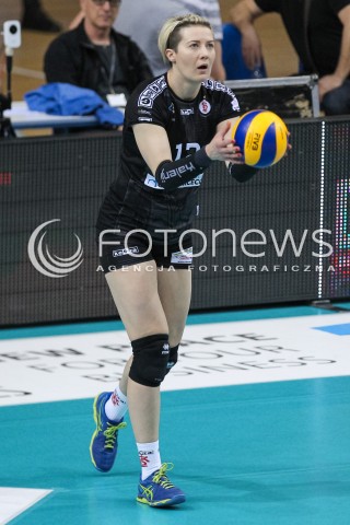  23.04.2018 RZESZOW <br />SIATKOWKA LIGA SIATKOWKI KOBIET LSK 2017/2018 WOMEN VOLLEYBALL POLAND POLISH LEAGUE <br />FAZA PLAYOFF - POLFINAL - 3. MECZ<br />MECZ DEVELOPRES SKYRES RZESZOW - LKS COMMERCECON LODZ <br />N/Z IZABELA KOWALINSKA SYLWETKA <br /> 