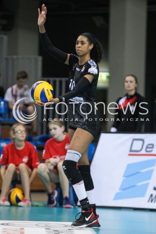  23.04.2018 RZESZOW <br />SIATKOWKA LIGA SIATKOWKI KOBIET LSK 2017/2018 WOMEN VOLLEYBALL POLAND POLISH LEAGUE <br />FAZA PLAYOFF - POLFINAL - 3. MECZ<br />MECZ DEVELOPRES SKYRES RZESZOW - LKS COMMERCECON LODZ <br />N/Z DEJA MCCLENDON SYLWETKA <br /> 
